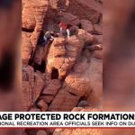 Two men shove boulders off ancient rock formation in Nevada, wrecking it, video shows